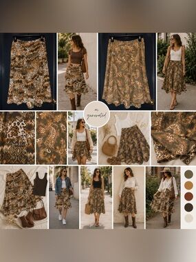 Reversible Skirt, Paisley and Animal Print